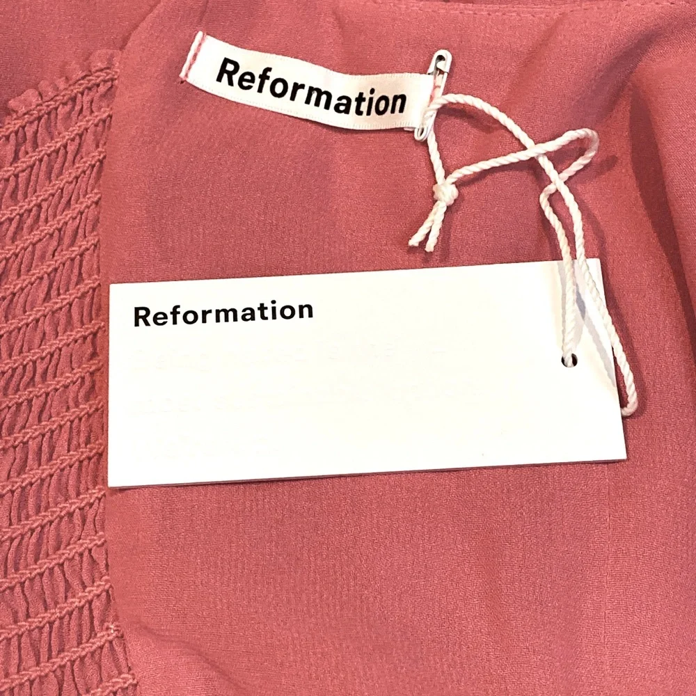 NWT Reformation Annabell Pink Sleeveless Crepe Mini Dress - Sz 4 - Picture 9 of 11